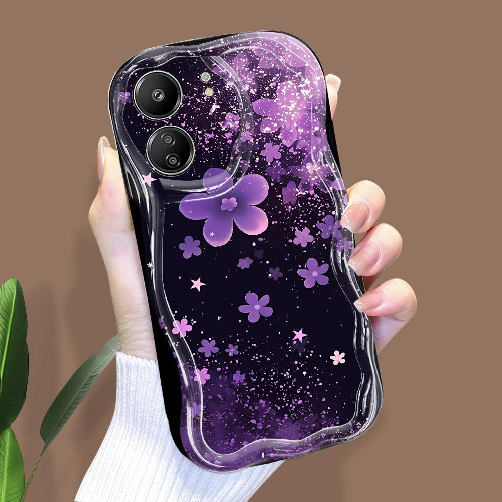 

Милый мультяшный узор, кремовая текстура, мягкий силиконовый чехол с волнистыми краями, чехол для телефона Xiaomi Redmi Redmi Note 10 5G чёрный