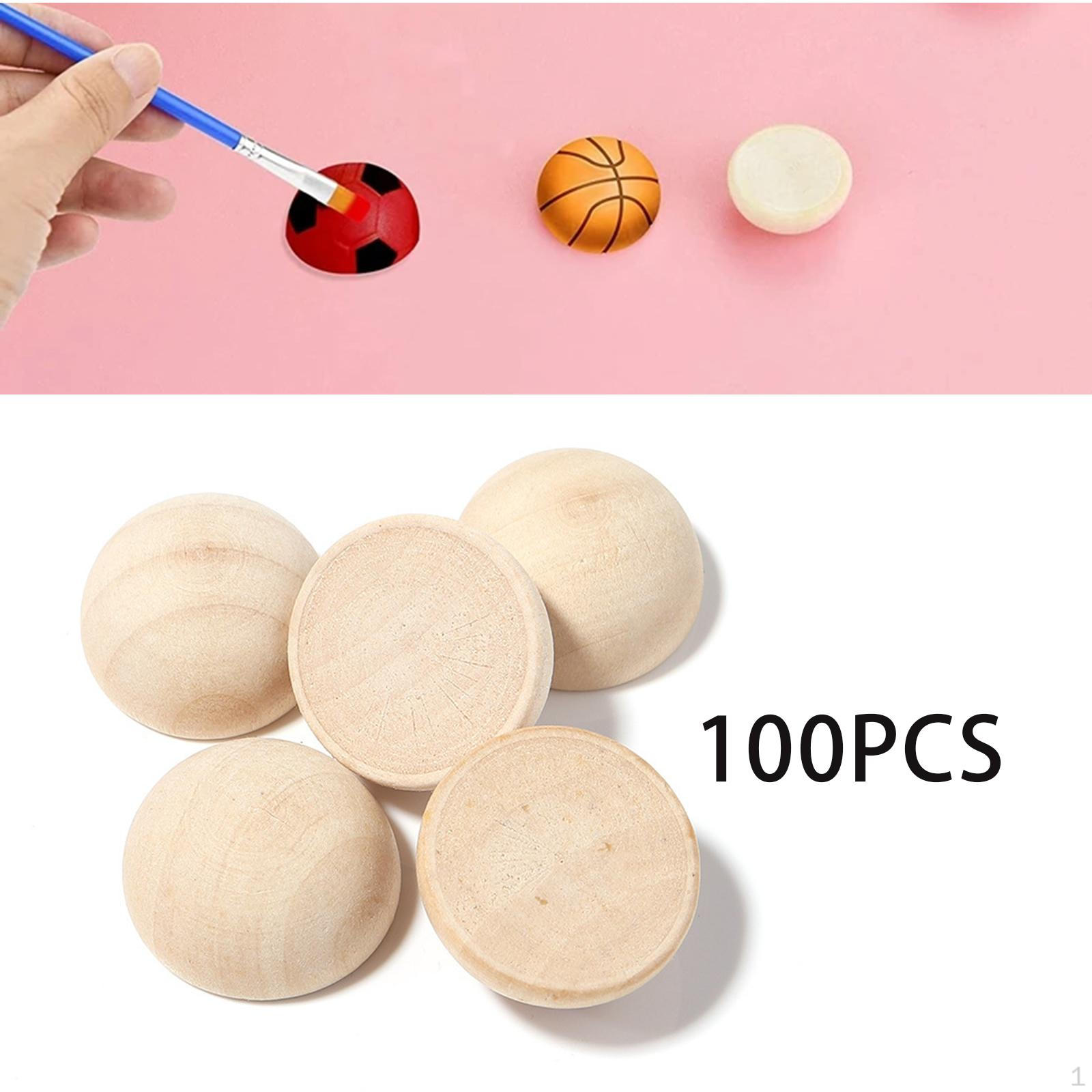 

100 шт. необработанные полудеревянные бусины из дерева для многоуровневой игрушки для декора лотка 2cmx1cm