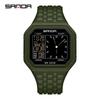 SANDA Fashion Electronic Watch Men's 50m Waterproof Night Light Multi Functional Student Trend Dual Screen Sports Watch