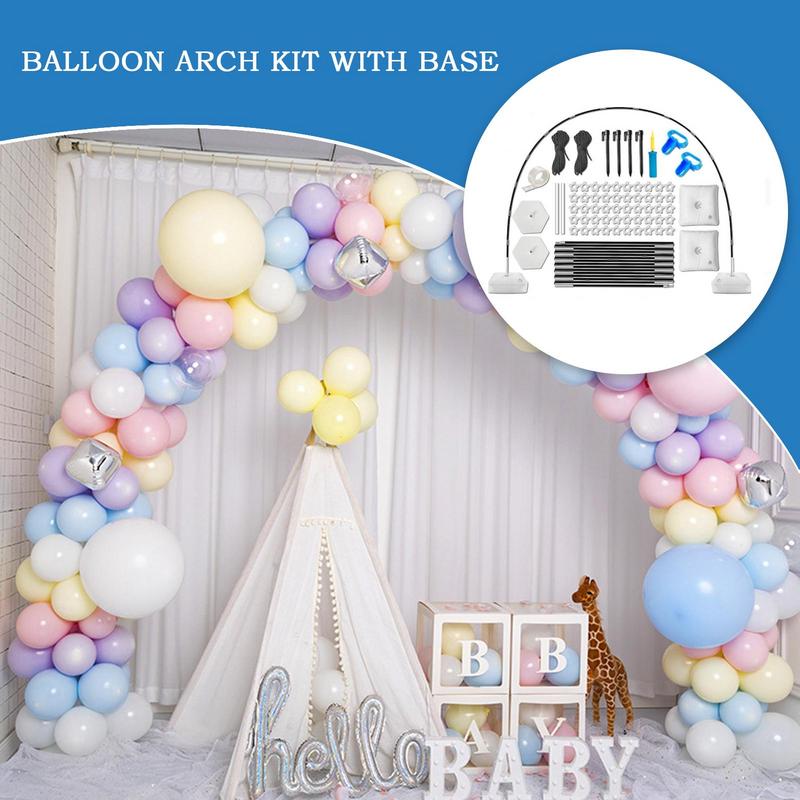 Balloon Arch Height Adjustable Party Decor Balloon Arch Frame Backdrop Holder Bracket With Stable Base For Wedding Birthday