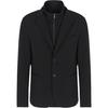 Fitted Notched Lapel Faux Two-Piece Solid Color Long Sleeve Blazer Men Blazer Black 6DZGHF-ZJZGZ-1200