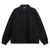 Mens Loose Turn Down Collar Raglan Sleeve Casual Short Jacket Outerwear