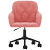 Dining Room Chairs 2 Pcs Swivel Pink Velvet