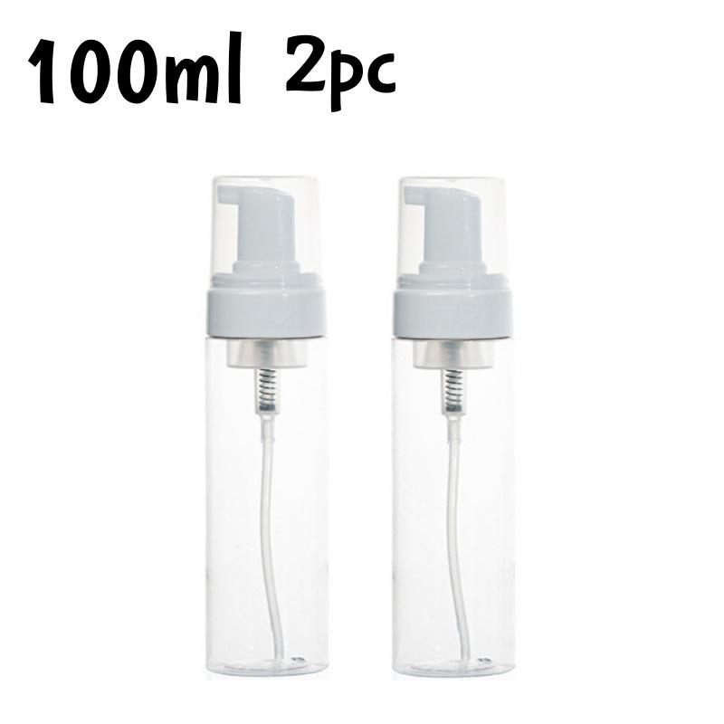 2/1 Stück Schaumpumpe Flasche Leer Plastik Mousse Spender für Gesichtsreiniger Seife Nachfüllbar Reise Shampoo Behälter 30-100ml