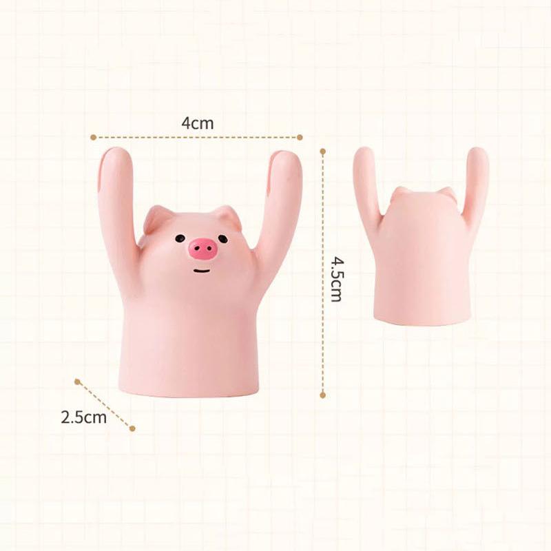 WTEMPO Cute Raising Hand Animal Photo Holders Desktop Message Note Memo Card Holders Resin Table Seat Number Card Clips Car Interior Decors