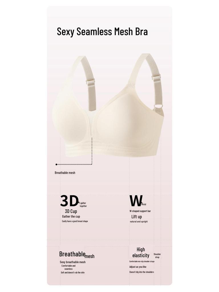 Seamless Plus Size Wire-Free Vest Bra with Hook & Eye Closure