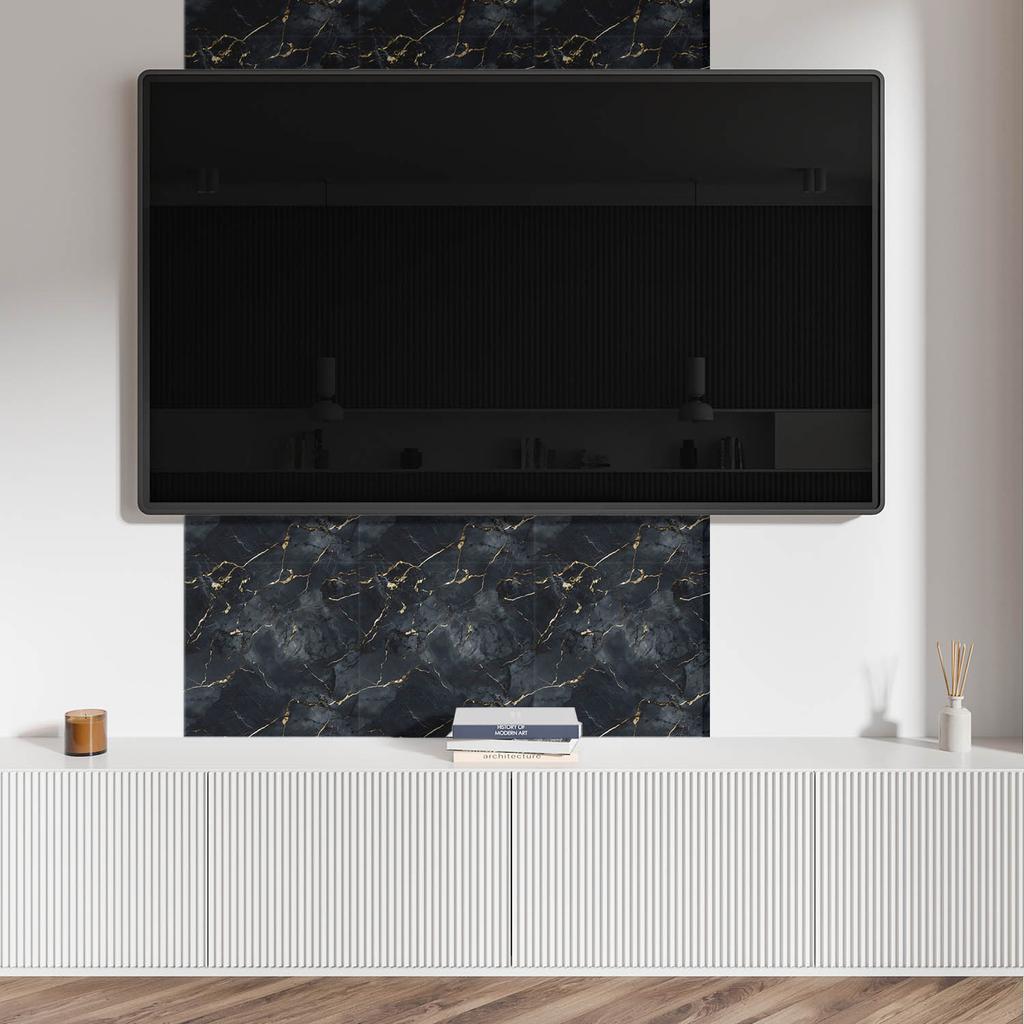 Naklejane Kafelki Pcv Z Motywem Idealne Do Przedpokoju Elegancki Marmur Z Żyłkami 9X30X30 Cm