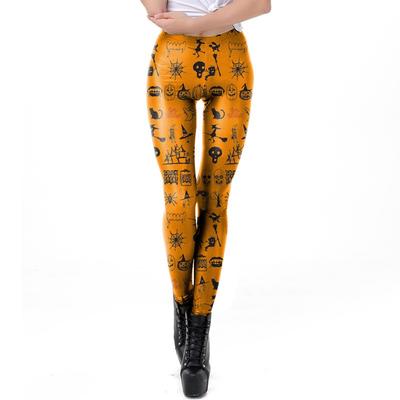 Halloween Hose Schädel Digitaldruck Weihnachts Leggings Skinny Jogginghose Hose Yoga Hose