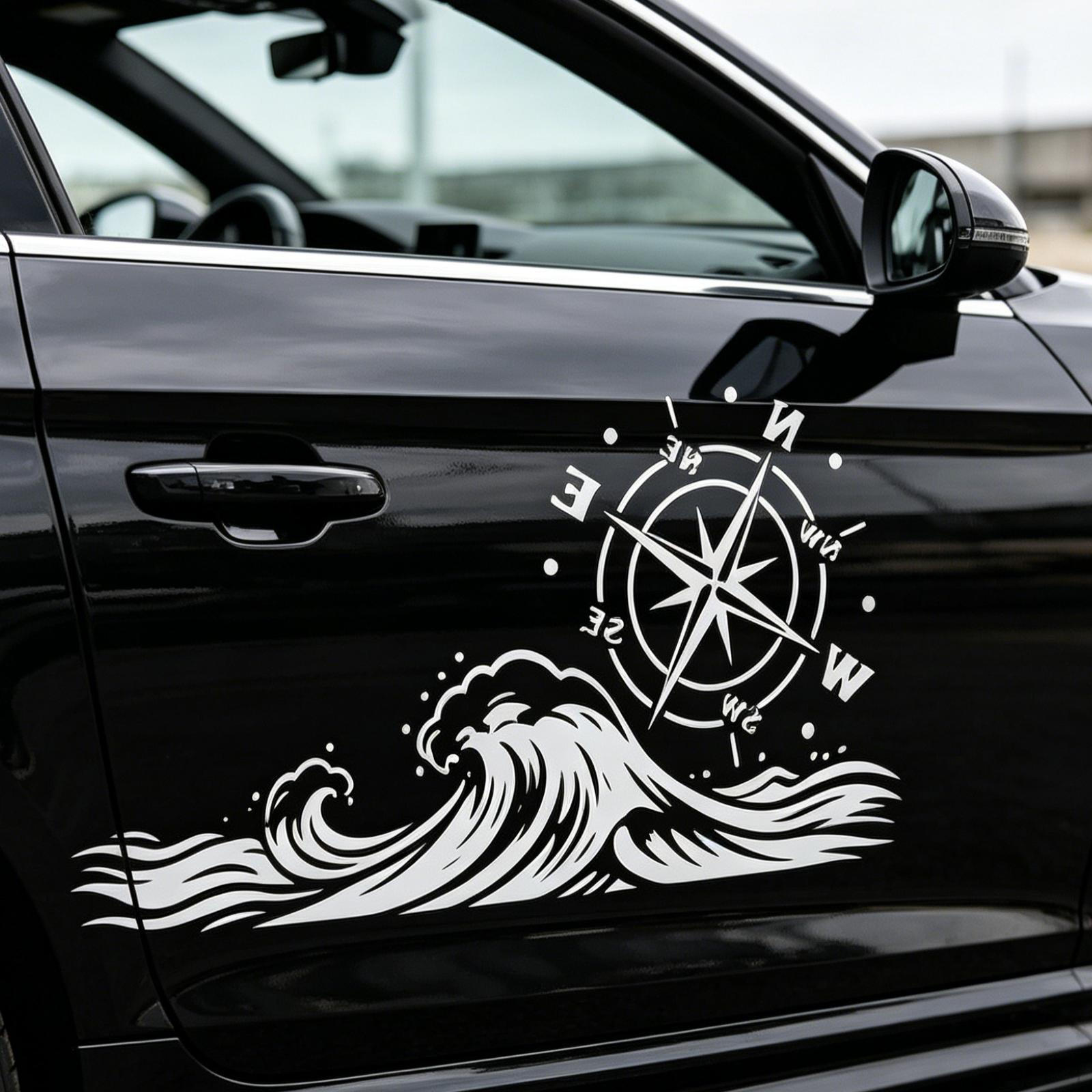Автонаклейка На борт автомобиля Легко использовать Простая установка ПВХ Декаль поясной линии для фургона белый