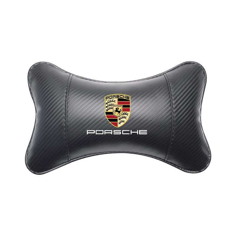

Car Carbon Fiber Headrest Seat Head Neck Support Pillow For Porsche 911 718 Taycan Panamera Cayenne Macan Boxster Cayman Pajun