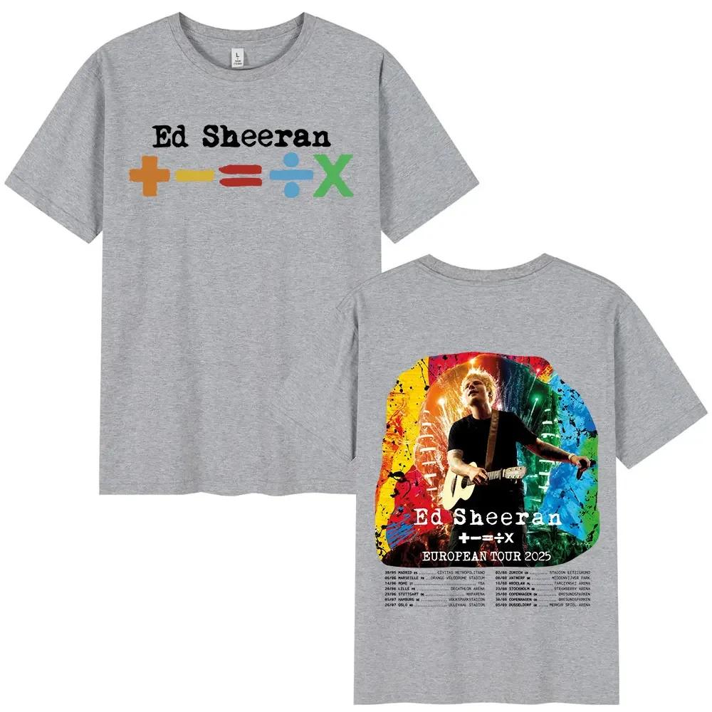 Ed Sheeran European Tour 2025 T Shirts Unisex Unisex Clothing Summer Cotton Casual Short Sleeve Tshirt Fashion Oversized Tee Shirt