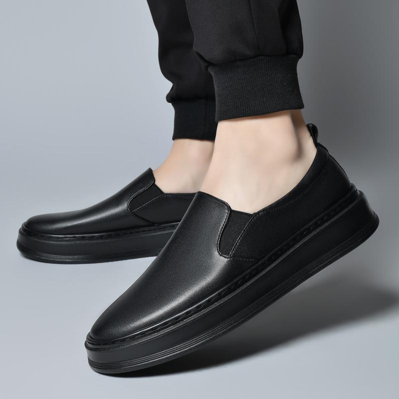 Mode Heren Casual Leren Schoenen Leer Slip-on Herenschoenen Bruiloft Dres Mocassins Heren Zakelijk Kantoor Loafers Alles-passende Flats Schoenen