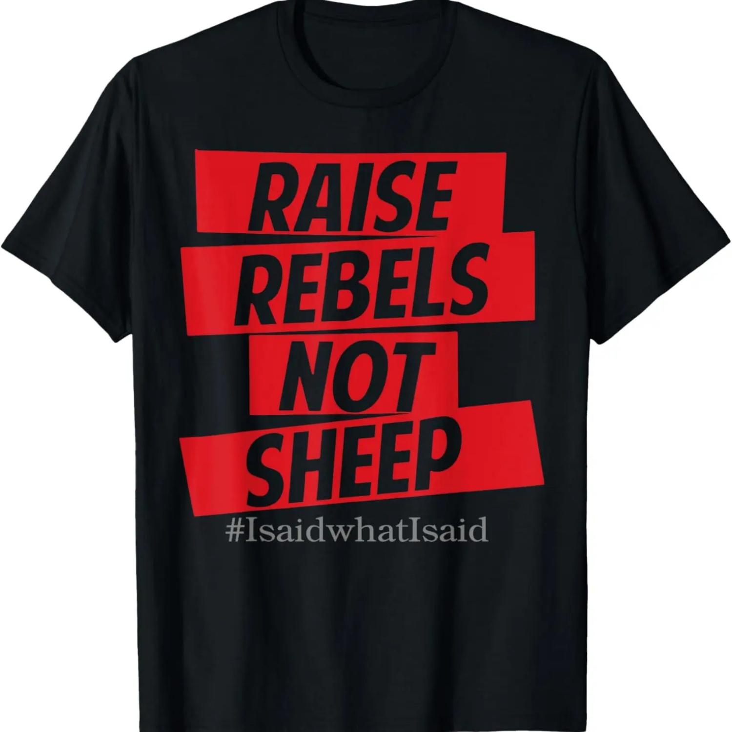 Raise Rebels Not Sheep T-Shirt (2) S чёрный