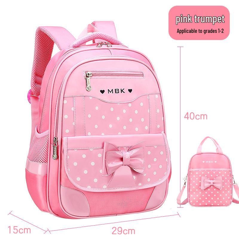 Plecak na kółkach w stylu koreańskim dla dziewcząt, w wieku 6-12 lat, klasy 1-3, 5-6 z szelkami redukującymi obciążenie.