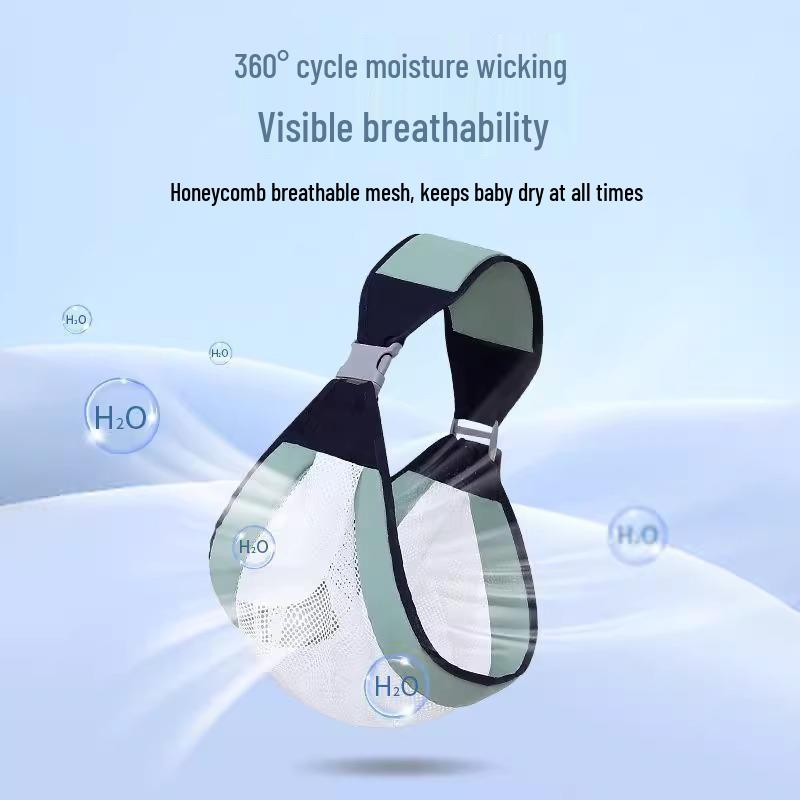 Hands-Free Baby Carrier with Waist Stool - Breathable Front Sling for Newborns