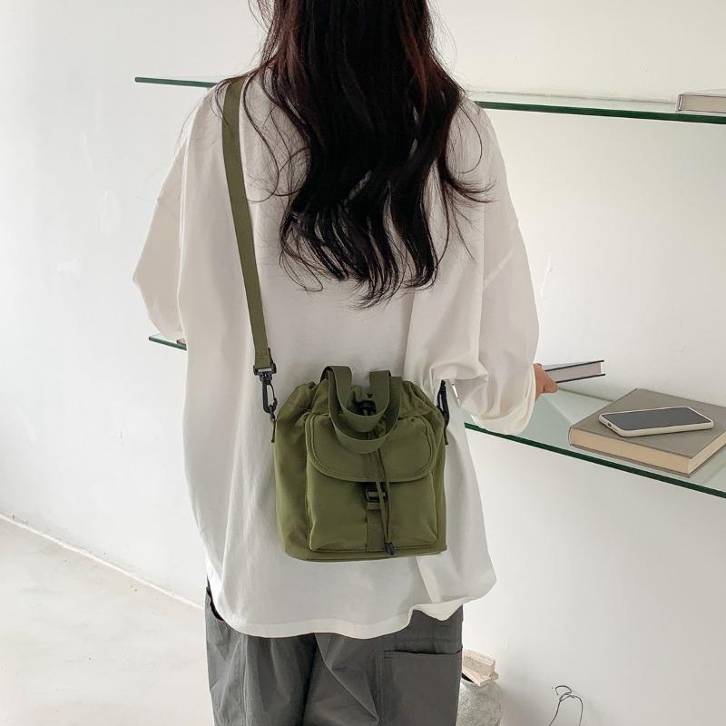 Nylon Cloth Small Tote Bag Women's Trend New Handbag Versatile Casual Drawstring Shoulder Messenger Bag