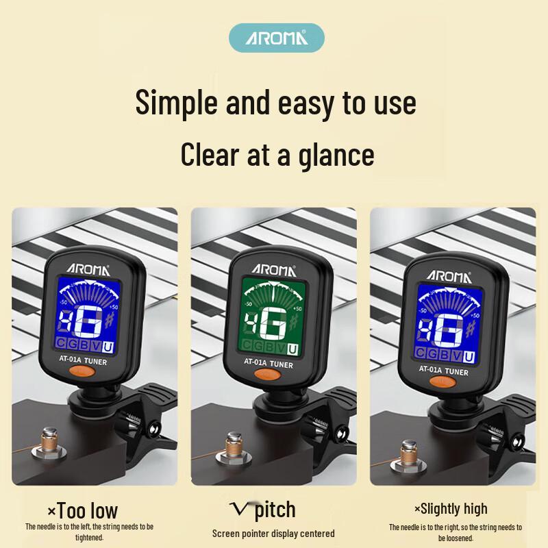 AROMA Digital Tuners & Metronomes for String Instruments