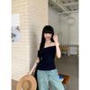 Chic Design Sense One-word Collar Off-shoulder T-shirt Women's Summer Fashion Pure Desire Spice Girl Streamer Waist Thin Top Ins