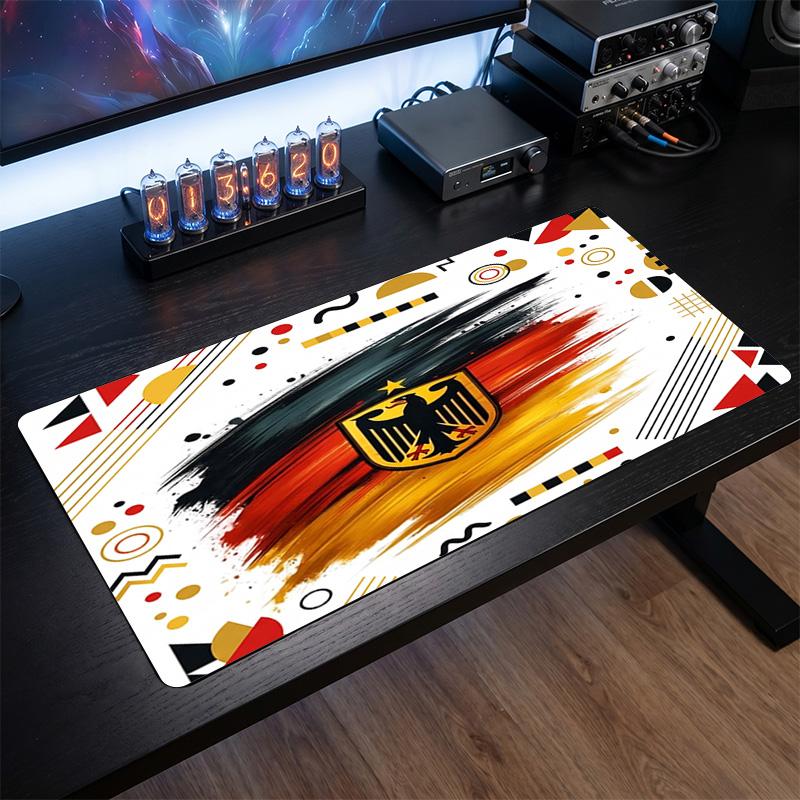 Germany Football Crest Mouse Pad, Extended Non Slip Rubber Desk Mat for Gaming Office Laptop Fan Gift