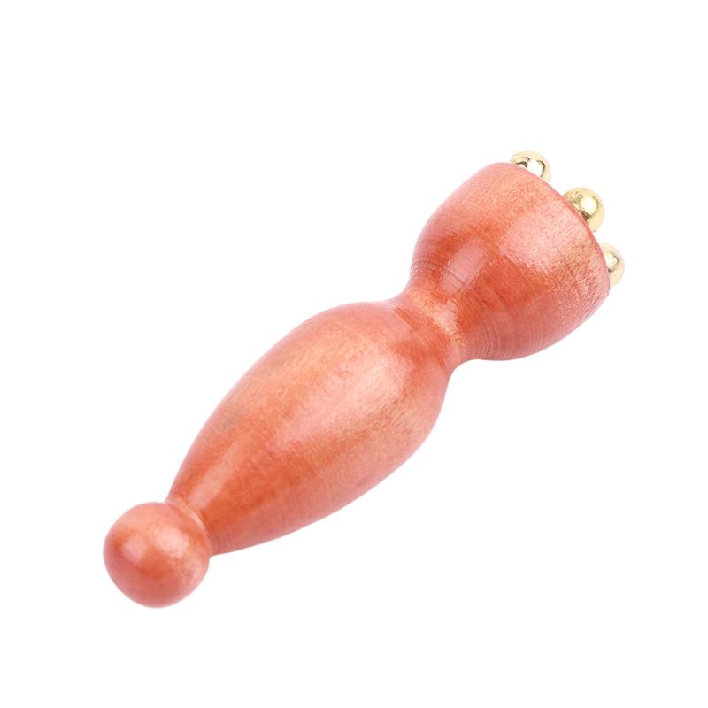 2Pc Handheld Lotus Seedpod Beauty Professional Alloy Rosewood Facial GuaSha Tool Eye Relaxation Spot Meridians Acupoint Massage