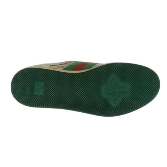 Gucci Screener Leather GG Enameled Aged Lace-up Low Fashion Board Shoes Men's