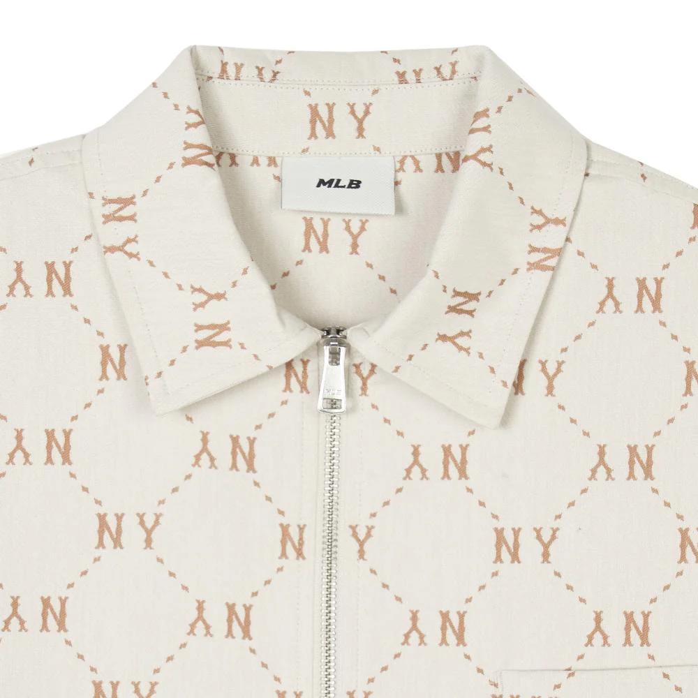 New MLB SS24 New York Yankees Jackets Coats Unisex Cream 3AWSM0441-50CRS