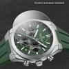 Waterproof Sport Watches for Men Multi-function Chronograph Wrist Watch Male Luxury Silica Band Quartz Clock