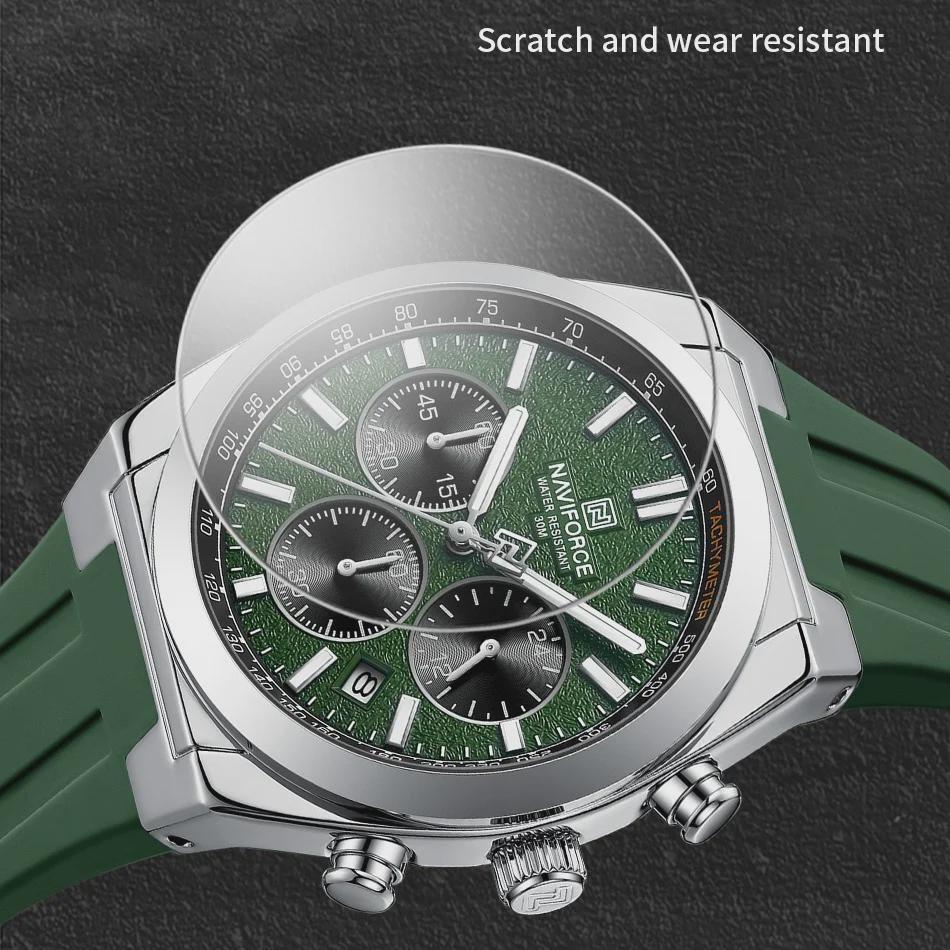 Waterproof Sport Watches for Men Multi-function Chronograph Wrist Watch Male Luxury Silica Band Quartz Clock
