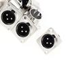 uxcell 3-pin XLR Male Chassis Metal Panel Mount Socket PCB Panel Jack Audio Studio Speaker Microphone Connector Silver Tone 10pcs