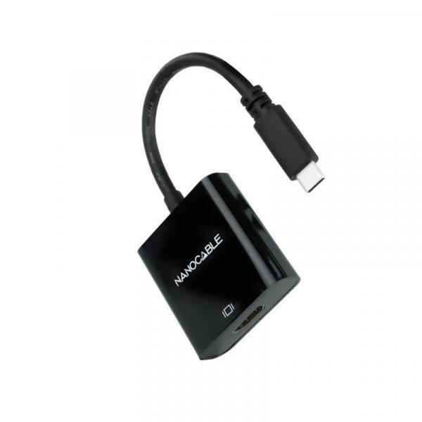 Konwerter USB-C na HDMI - NANOFIL - 10.16.4102-BK - 4K 30Hz - Plug and Play - HDCP