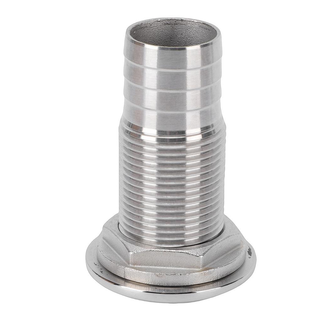 Raccord à Bardes Thru-Hull Acier Inoxydable 316 Connecteur Sortie Entrée pour Équipement Marin Sortie Filetée à Mi-hauteur 3/4 Pouce Non
