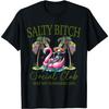 Salty Bitch Social Club Skelet Dames Zomer Strand Flamingo T-shirt
