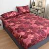 Red Plaid Fitted Sheet Elastic Band Breathable Bed Cover Mattress Protector No Pillowcase Home Decor