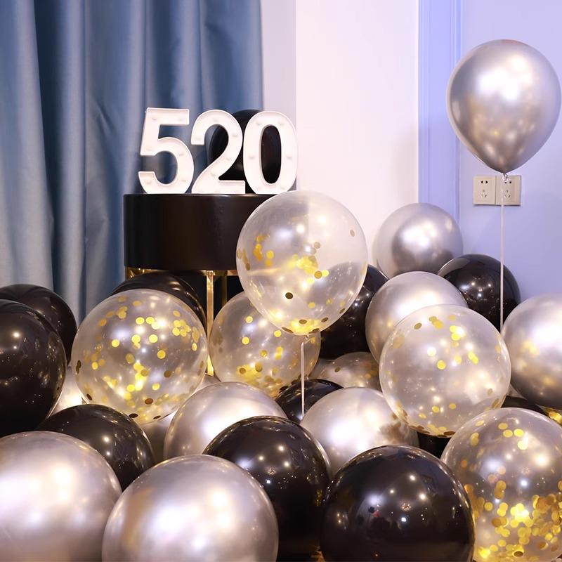 Metallic Silver & Purple Sequin Balloons for Events & Celebrations