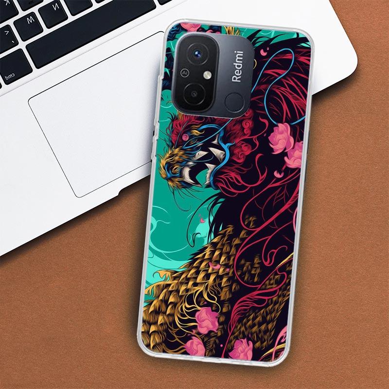 

Asian Dragons Animal Tattoo Cool Phone Case For Xiaomi Redmi 12 13 12C 13C 14C 10 10C 10A 9 9C 9A 9T 8A 8 7A 7 6A 6 Pro K80 K70 Redmi 8