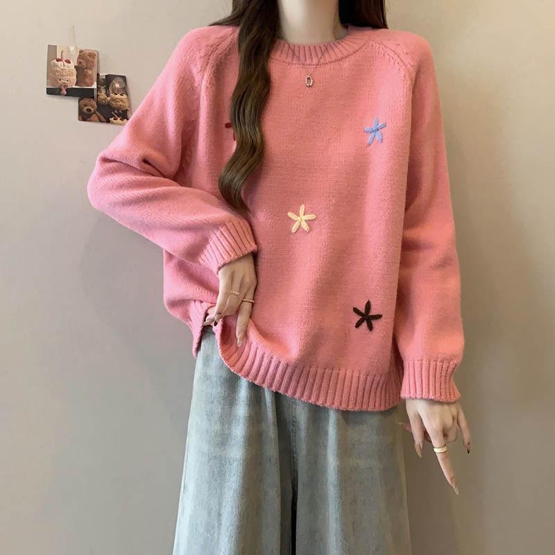 Sweater for Women Autumn Winter Thickened Warm Knitted Stretchy Long Sleeve Oversize Tops