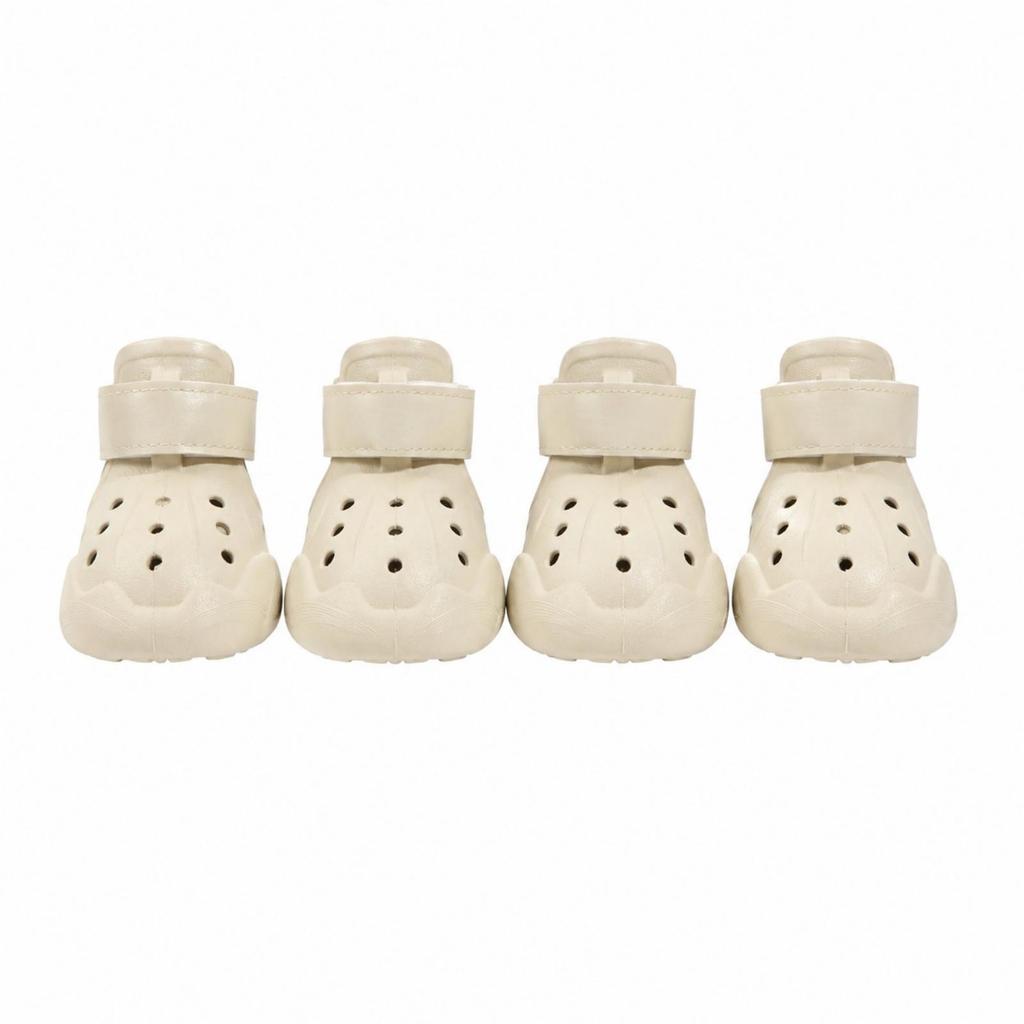 4 Pieces Dog Shoe with Hook-and-Loop Strap Breathable Paw Protector Lightweight