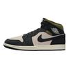 Air Jordan 1 Mid Off Noir Medium Olive Men Sneakers Black Light-Orewood-Brown HV4091-102
