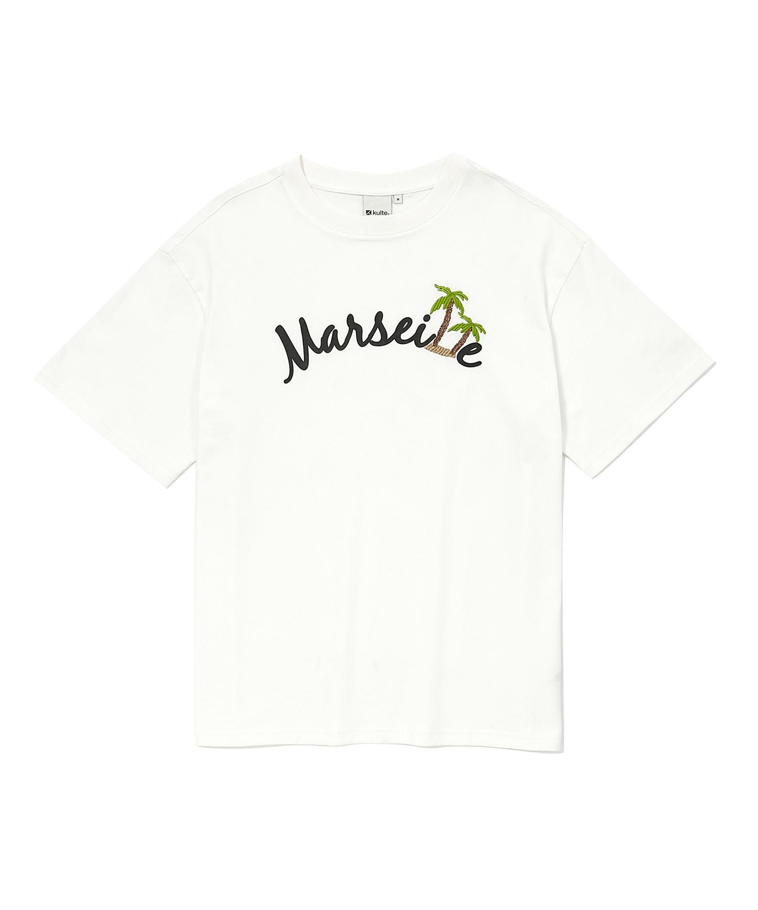 Coolt Twin Palm Tree T-Shirt White White/S