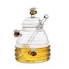 Creativo barattolo di vetro per miele in stile giapponese con coperchio mescolatore - Tazza trasparente per marmellata