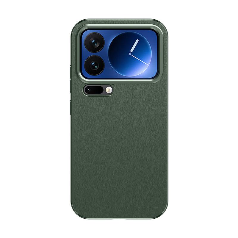 Applicable to Xiaomi 17promax mobile phone case lens holder xiaomi17por all-inclusive anti-drop 17pro plain leather case