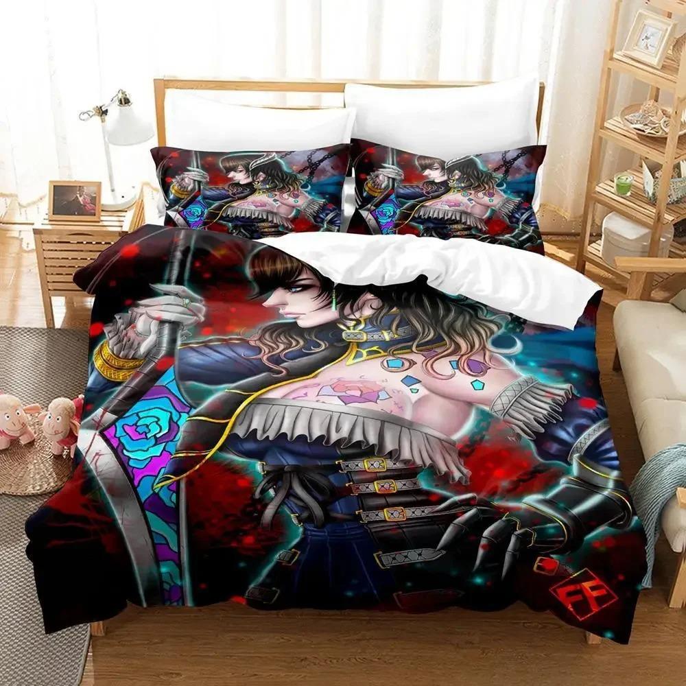 Game BLOODSTAINED RITUAL OF THE NIGHT Bedding Set Single Twin Full Queen King Size Bed Set Adult Kid Bedroom Duvet cover Sets Tool