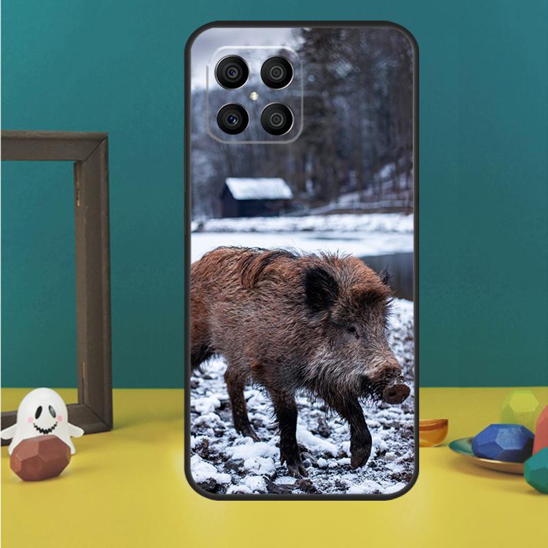 Wild Boar Pig Brown Case For Honor X9a X8a X8b X9b X9c X8 X9 50 70 90 Lite Honor 200 Lite Magic 7 5 6 Pro Cover