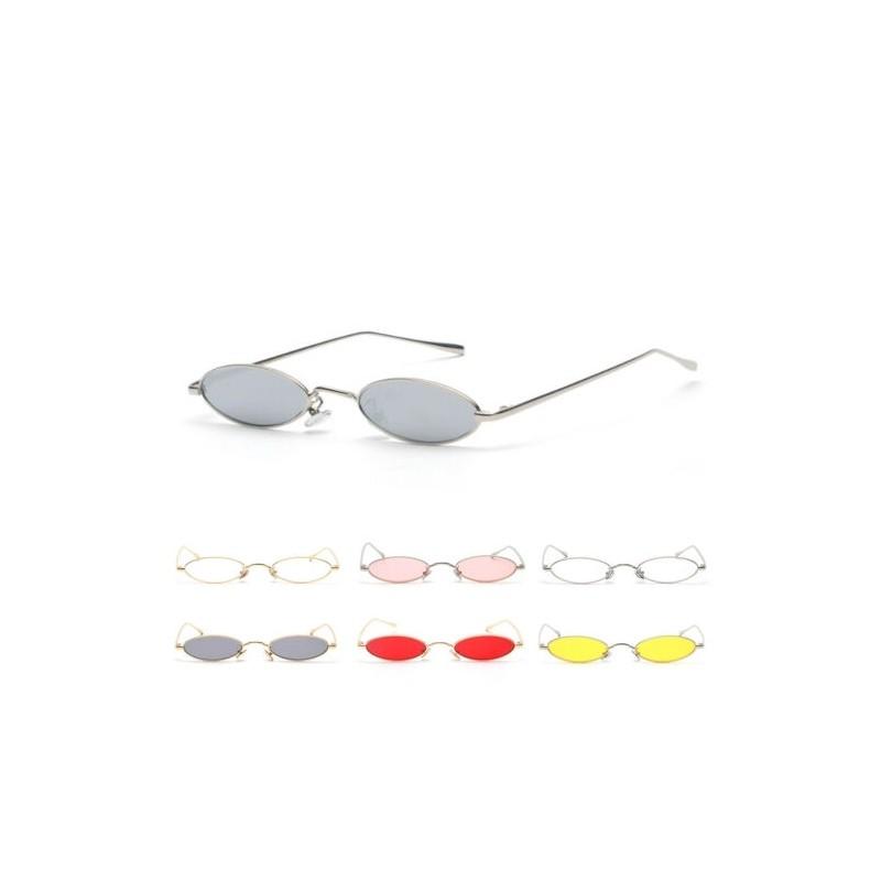 Vintage Small Oval Frame Sunglasses Women's Retro Fashion Shades With Timeless Design