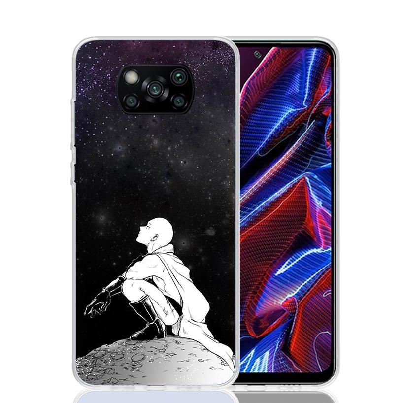 1 Punch Man Anime Phone Case For Xiaomi Poco X7 X6 X5 Pro F7 Ultra Redmi 15C 15 13 13C 12 12C 10 10A 10C 9 9A 9C 9T Cover Poco X