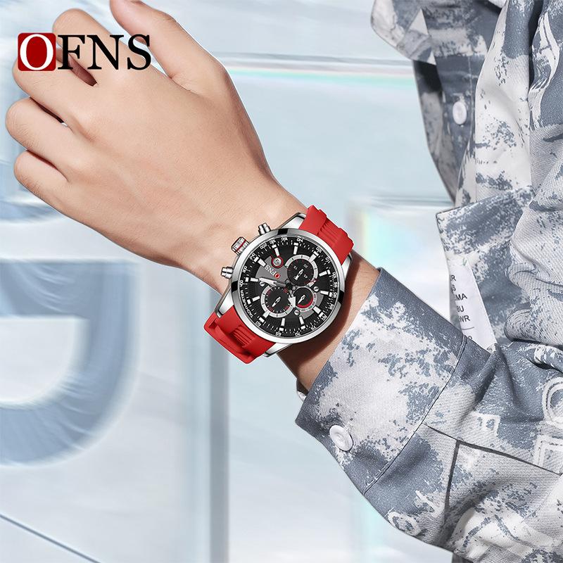 Business Men's Quartz Watch Three Eye Six Needle Chronograph Waterproof Night Light Calendar Men's Quartz Watch