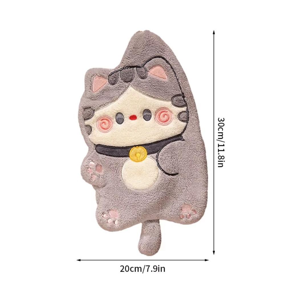 Water Absorption Kitchen Towel Cleaning Rag Cartoon Cat Small Bathing Towel Kitchen