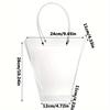 6 Stück langlebige, kristallklare, transparente Tragetaschen, durchsichtige Blumenstraußbeutel, Geschenktüten mit langen Griffen, elegante Blumenstraußverpackung und Geschenkverpackung