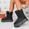 2025 Thick-soled New Winter Dress Casual Fashion Cotton Boots Women Luxury Ankle Boots Fleece Comfort Snow Boots