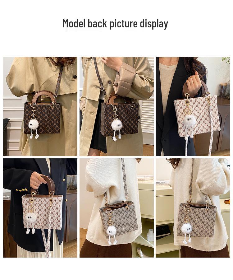 2024 Vintage Blumenhandtasche: Stilvolle Damen Schulter- & Umhängetasche für vielseitiges, elegantes Pendeln